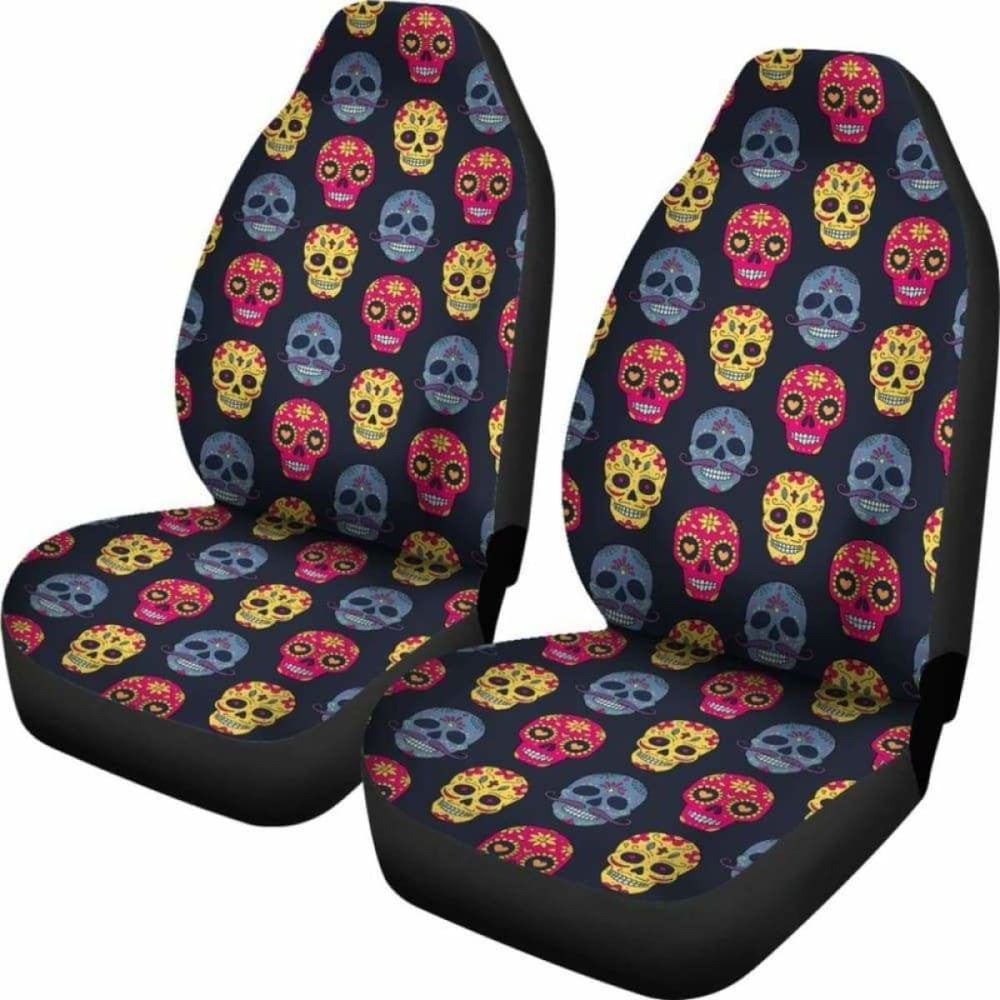 Set Of Car Seat - Sugar Skull Car Seat
