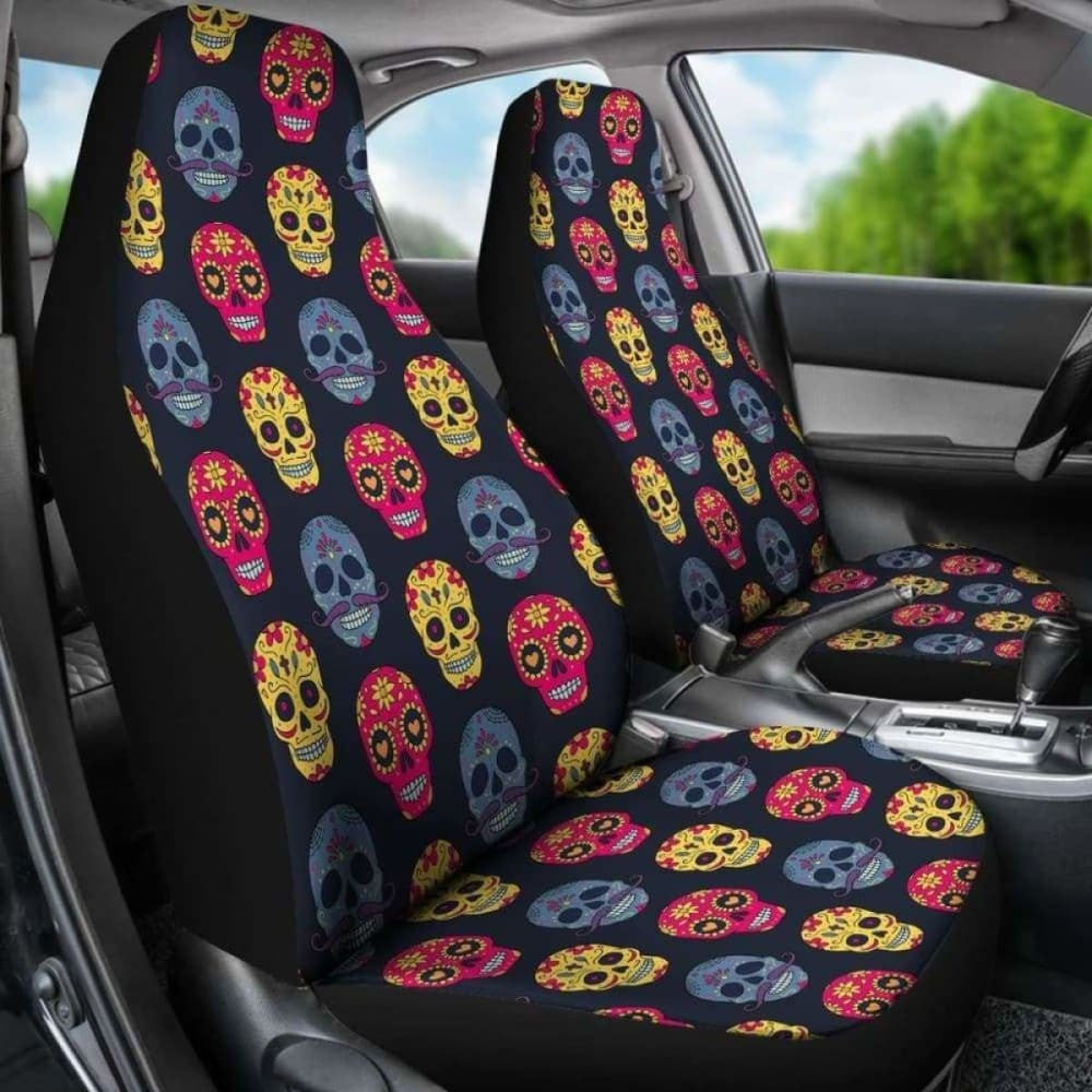 Set Of Car Seat - Sugar Skull Car Seat