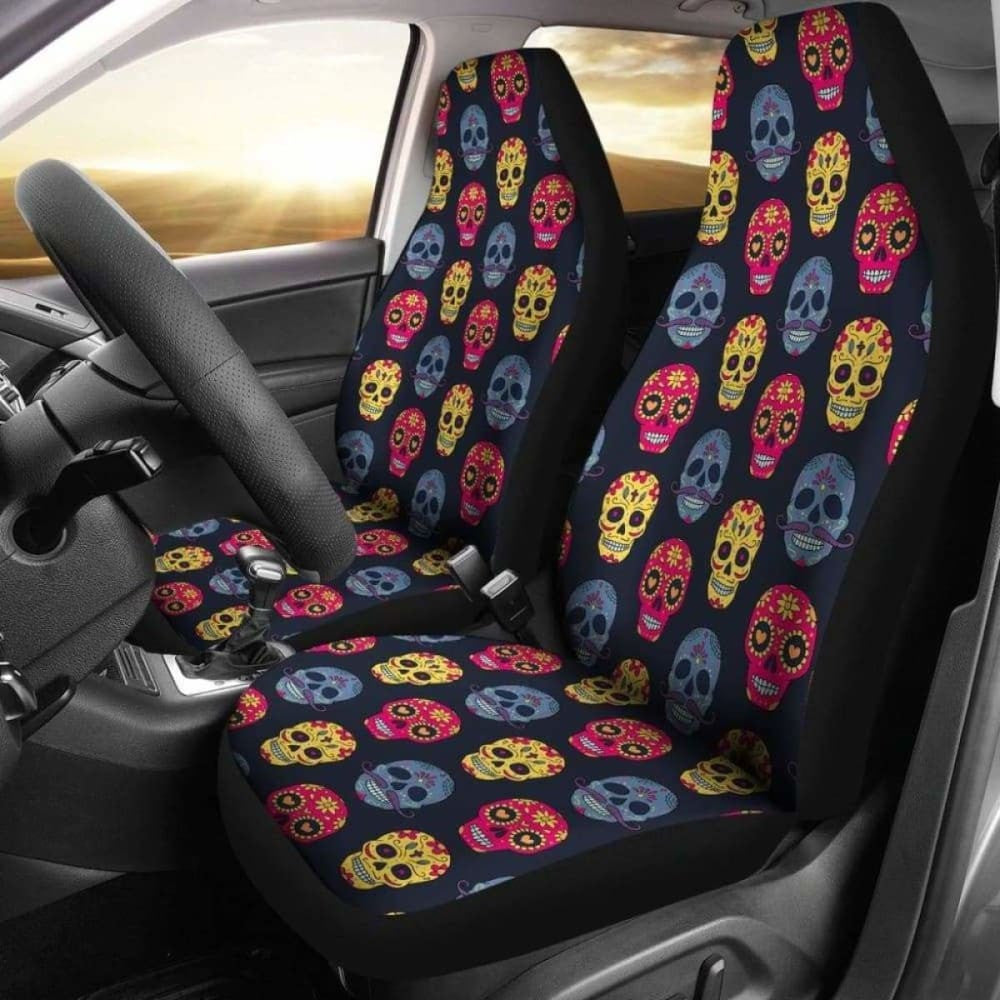 Set Of Car Seat - Sugar Skull Car Seat