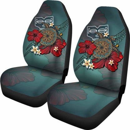 Marquesas Islands Car Seat Covers Blue Turtle Tribal Amazing