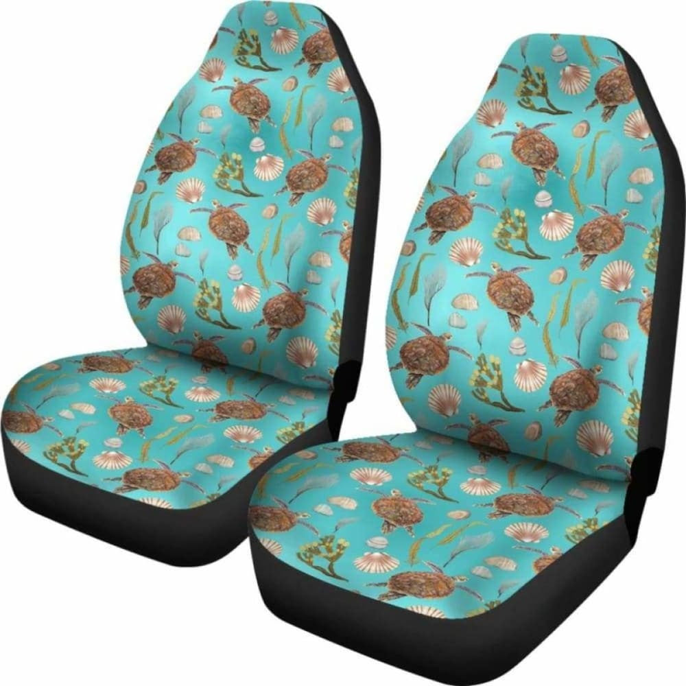 Seat Turtle Pattern Car Seat Covers Ocean Water Beach Theme