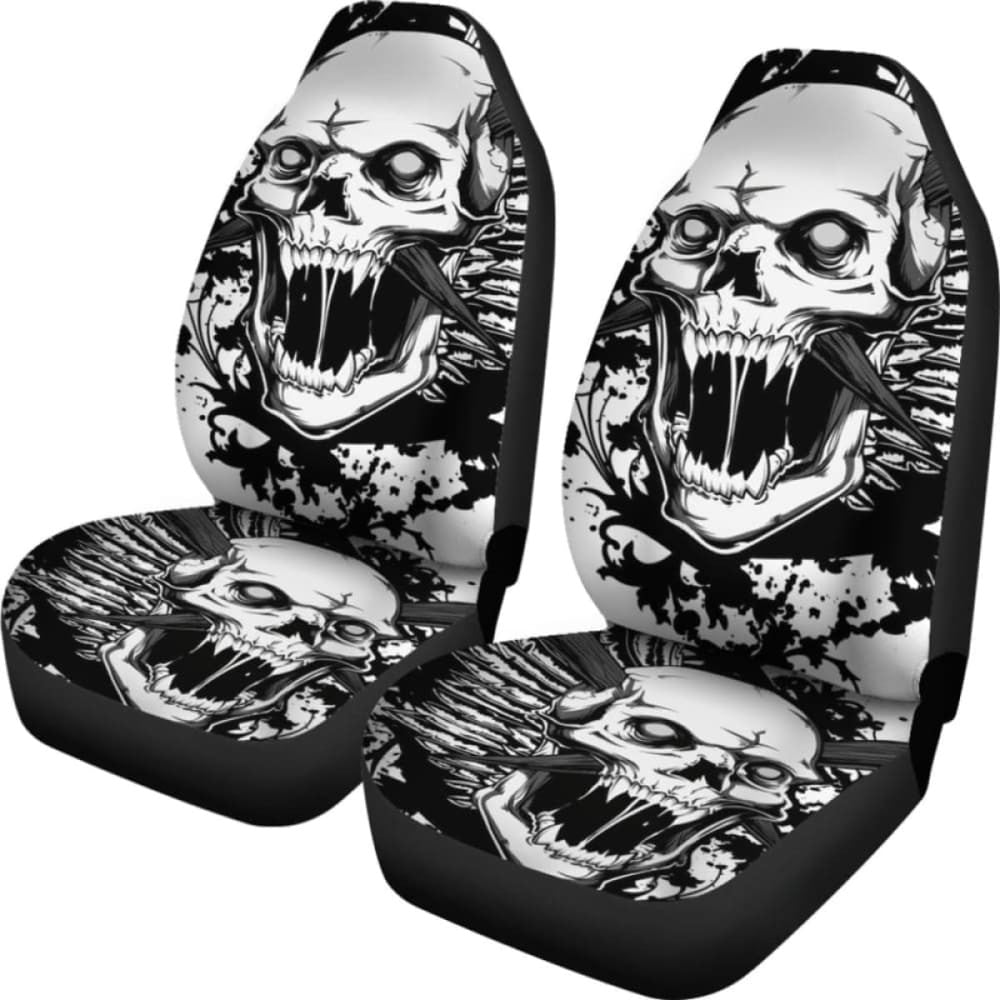 Set Pcs Gothic Skull Car Seat Covers