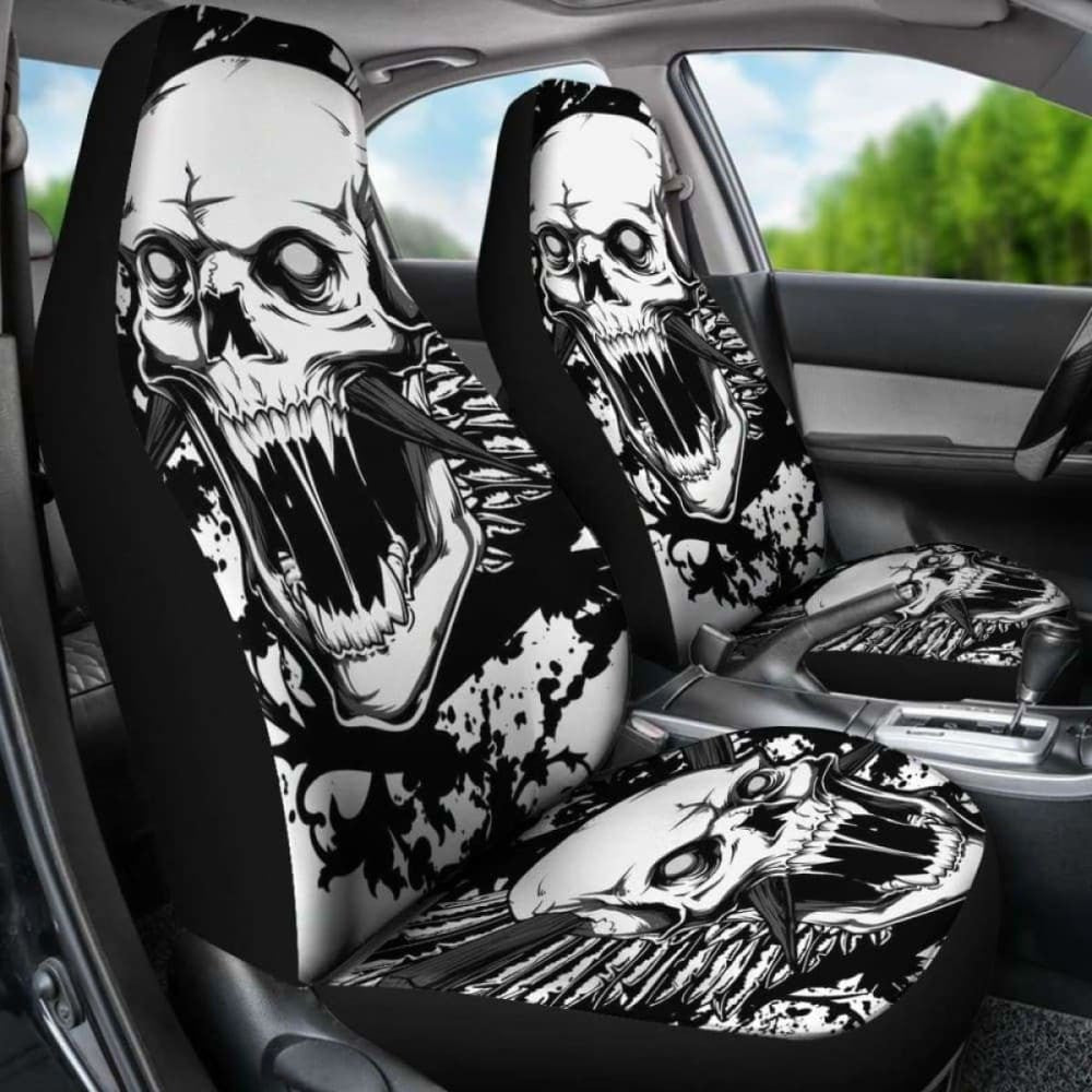 Set Pcs Gothic Skull Car Seat Covers