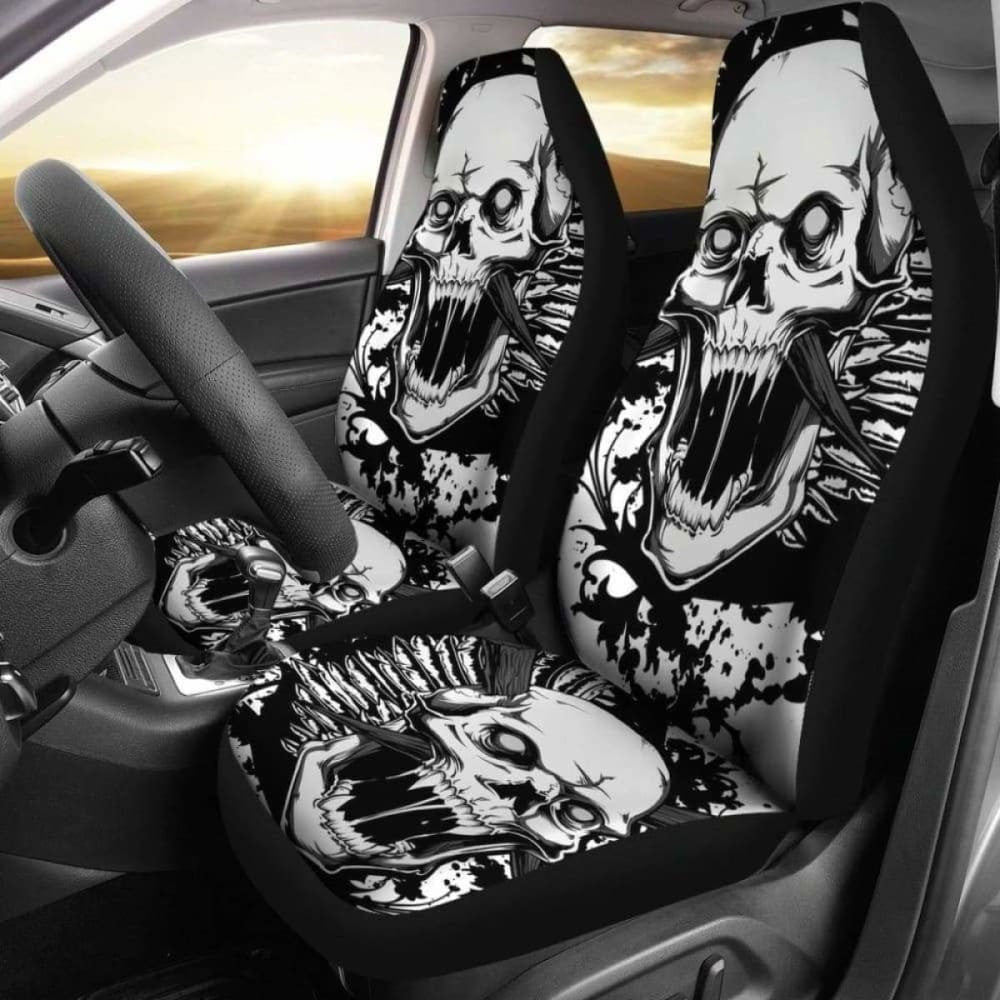 Set Pcs Gothic Skull Car Seat Covers