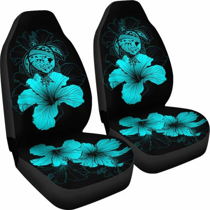 Hawaii Hibiscus Car Seat Cover - Turtle Map - Turquoise - New