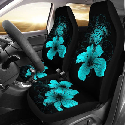 Hawaii Hibiscus Car Seat Cover - Turtle Map - Turquoise - New