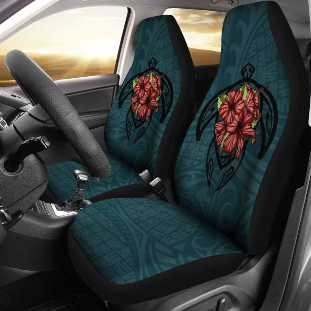 Hawaii Turtle Hibiscus Polynesian Car Seat Covers - New Awesome