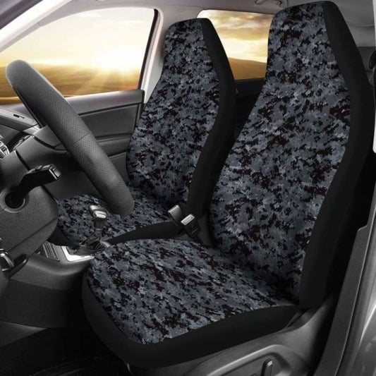 Dark Grey Digital Camouflage Car Seat Covers