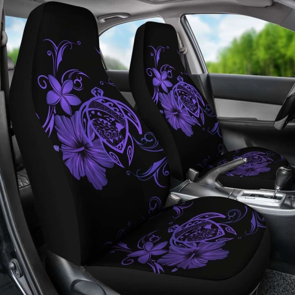 Hawaii Turtle Hibiscus Poly Purple Car Seat Covers - New - Awesome