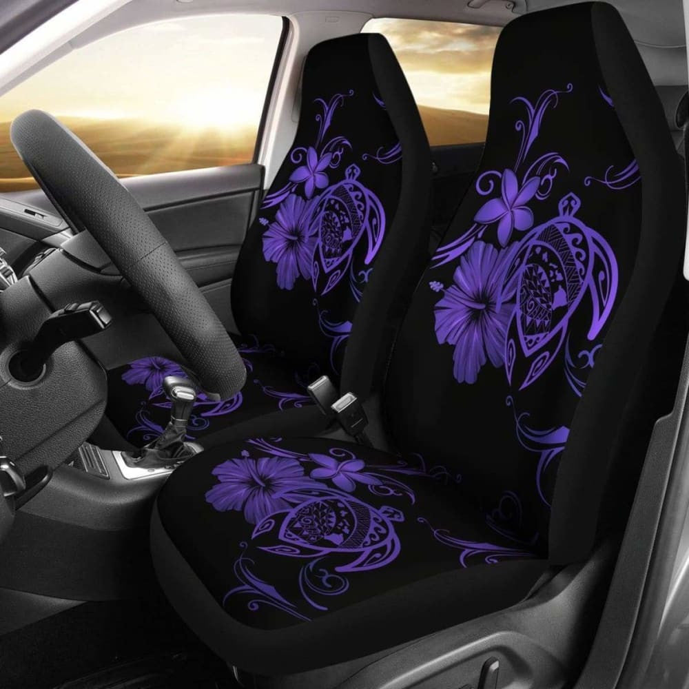 Hawaii Turtle Hibiscus Poly Purple Car Seat Covers - New - Awesome