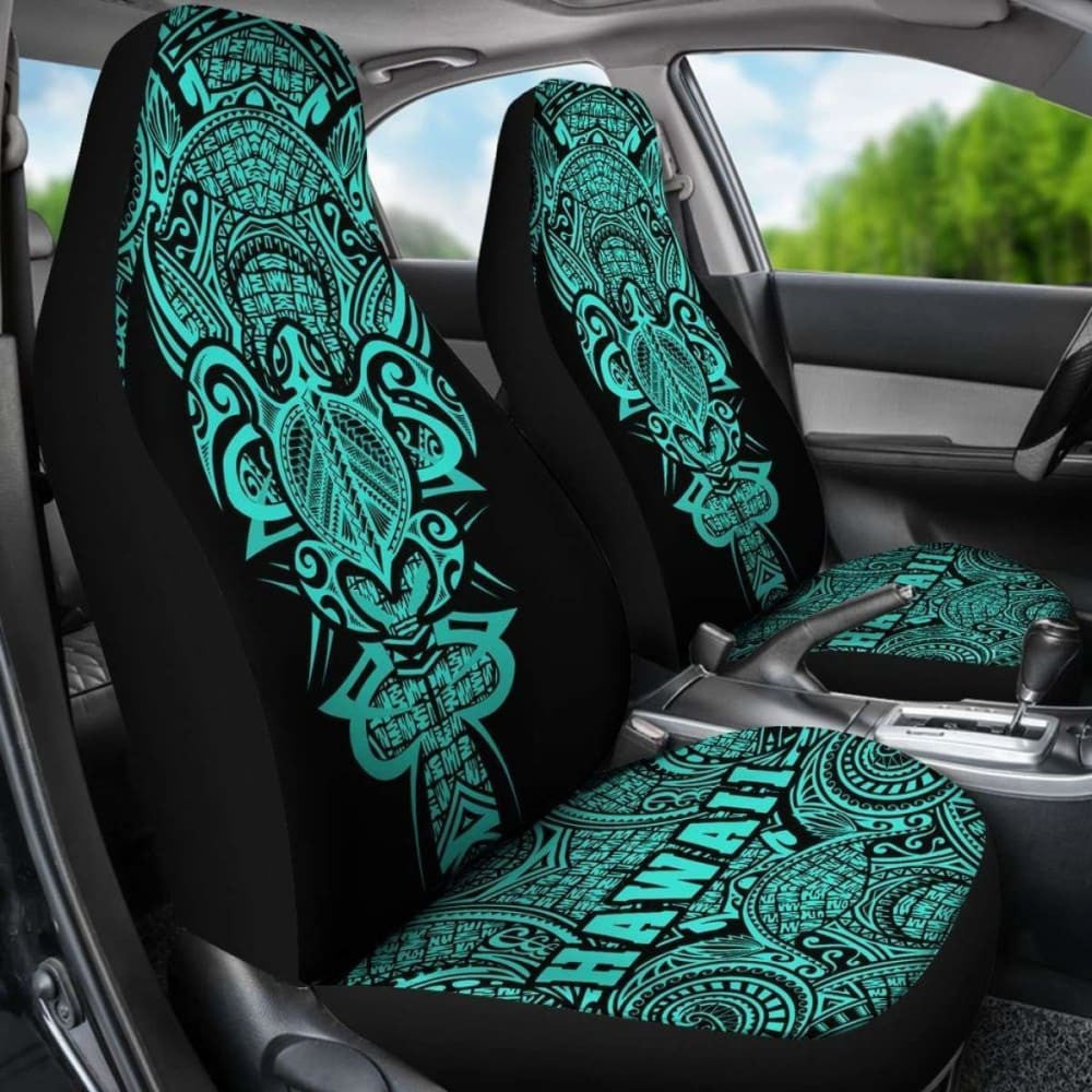 Hawaii Turtle Polynesian Car Seat Cover - Turquoise - Armor Style - New