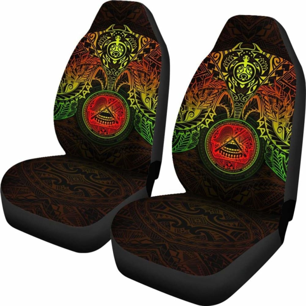 American Samoa Car Seat Covers - American Samoa Seal Reggae Turtle Manta Ray - Amazing