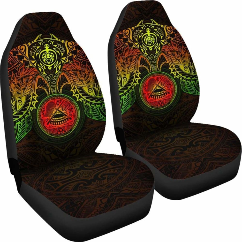 American Samoa Car Seat Covers - American Samoa Seal Reggae Turtle Manta Ray - Amazing