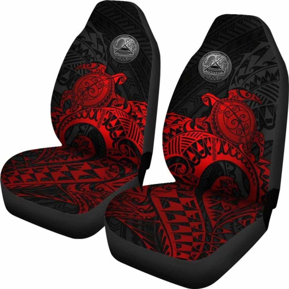 American Samoa Car Seat Covers - American Samoa Seal Turtle (Red) - Amazing