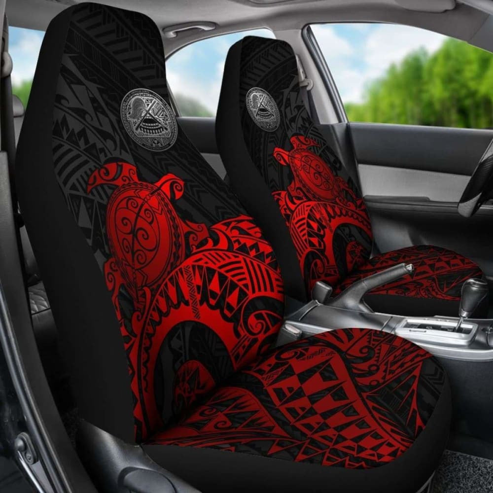 American Samoa Car Seat Covers - American Samoa Seal Turtle (Red) - Amazing