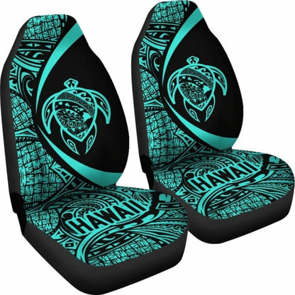 Hawaii Turtle Map Polynesian Car Seat Covers - Turquoise - Best Look - New