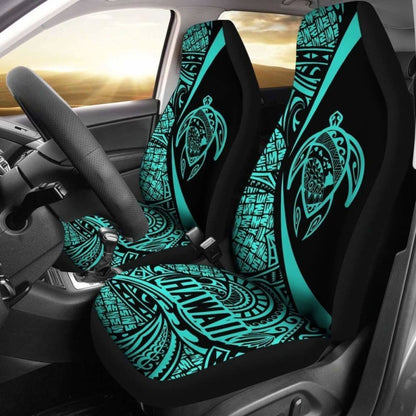 Hawaii Turtle Map Polynesian Car Seat Covers - Turquoise - Best Look - New