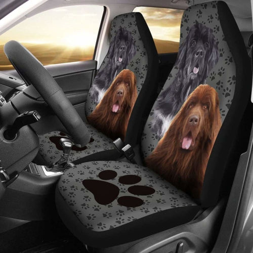 Newfoundland Paw Print Car Seat Cover