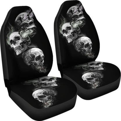 Set Of Car Seat Cover - Burning Skulls