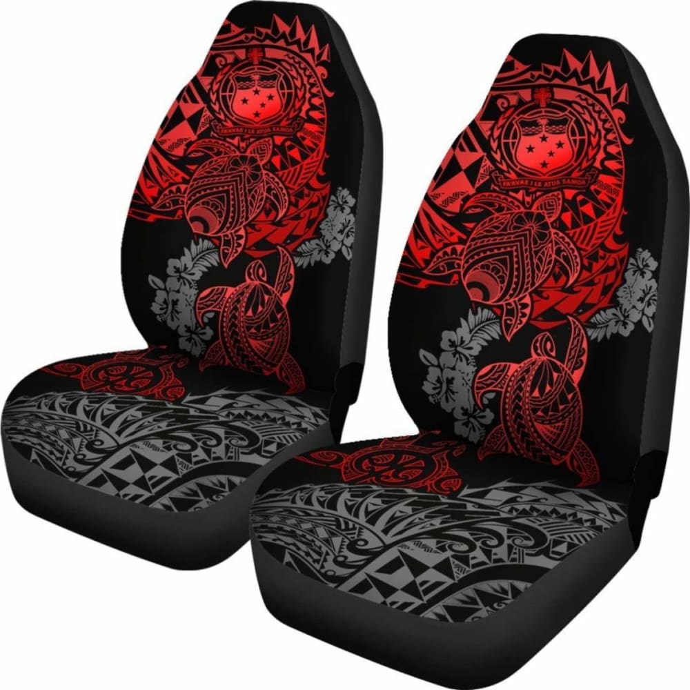 Samoa Polynesian Car Seat Covers - Red Turtle Flowing - Amazing