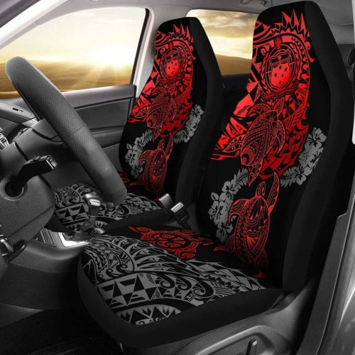 Samoa Polynesian Car Seat Covers - Red Turtle Flowing - Amazing