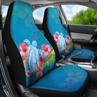 Polynesian Turtle And Hibiscus Hawaiian Car Seat Covers - New