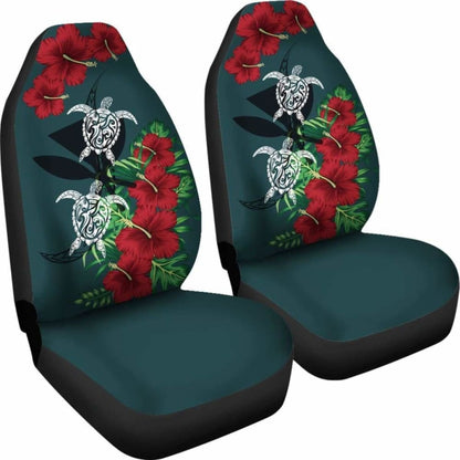 Hawaii Map Turtle Hibiscus Plumeria Polynesian - Car Seat Cover New Awesome