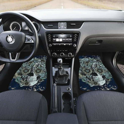 Set Of Pcs Floral Sugar Skull Car Mats