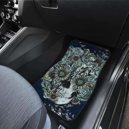 Set Of Pcs Floral Sugar Skull Car Mats