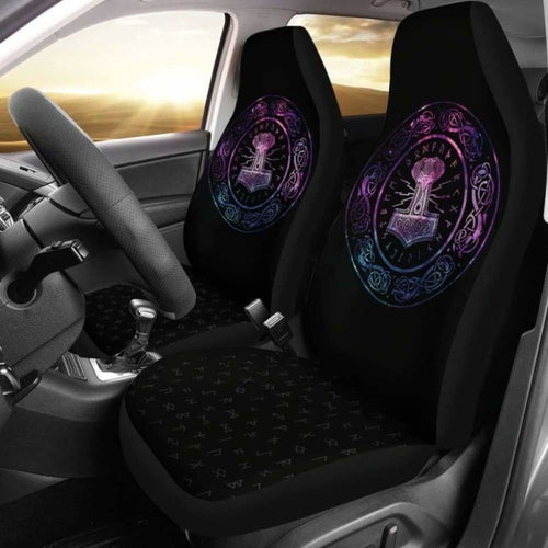 Viking Mjolnir Thor'S Hammer Rune Car Seat Covers