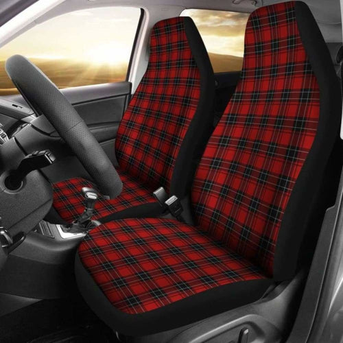Red And Black Plaid Tartan Car Seat Covers