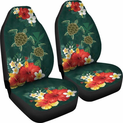 Hawaii Sea Turtle Hibiscus Plumeria Car Set Cover - New - Awesome