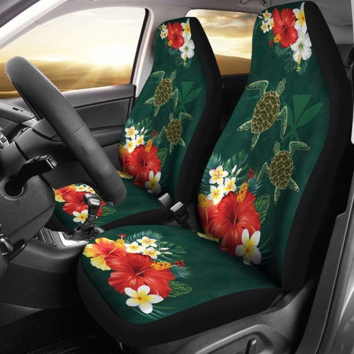 Hawaii Sea Turtle Hibiscus Plumeria Car Set Cover - New - Awesome