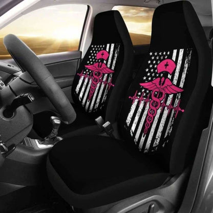 Nurse Flag Pink Symbol Car Seat Covers