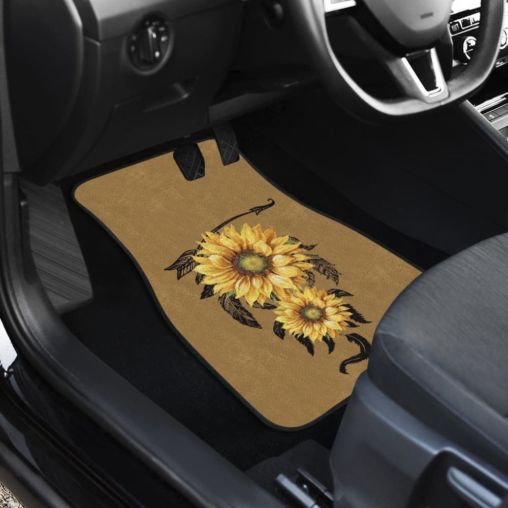 Car Floor Mats Native American Indian Sunflower Dream Catcher