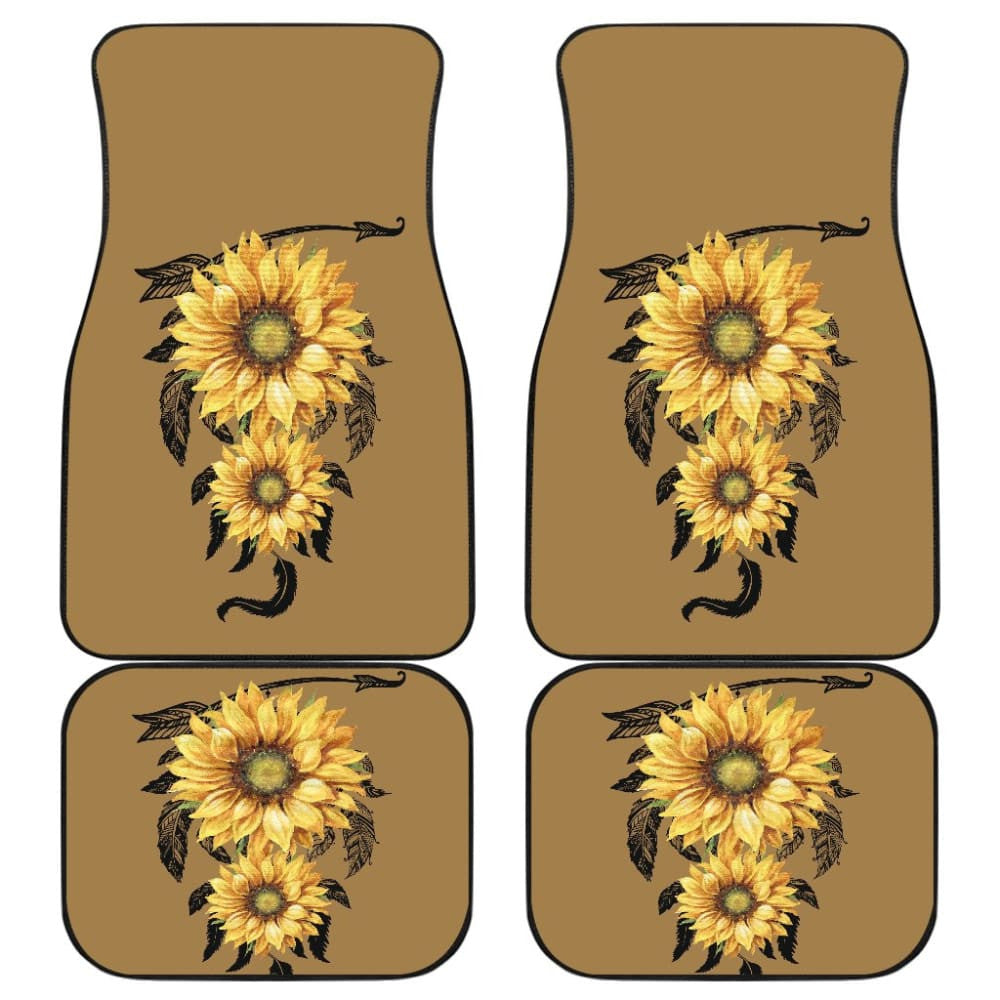 Car Floor Mats Native American Indian Sunflower Dream Catcher
