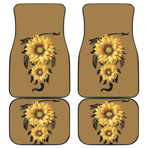 Car Floor Mats Native American Indian Sunflower Dream Catcher