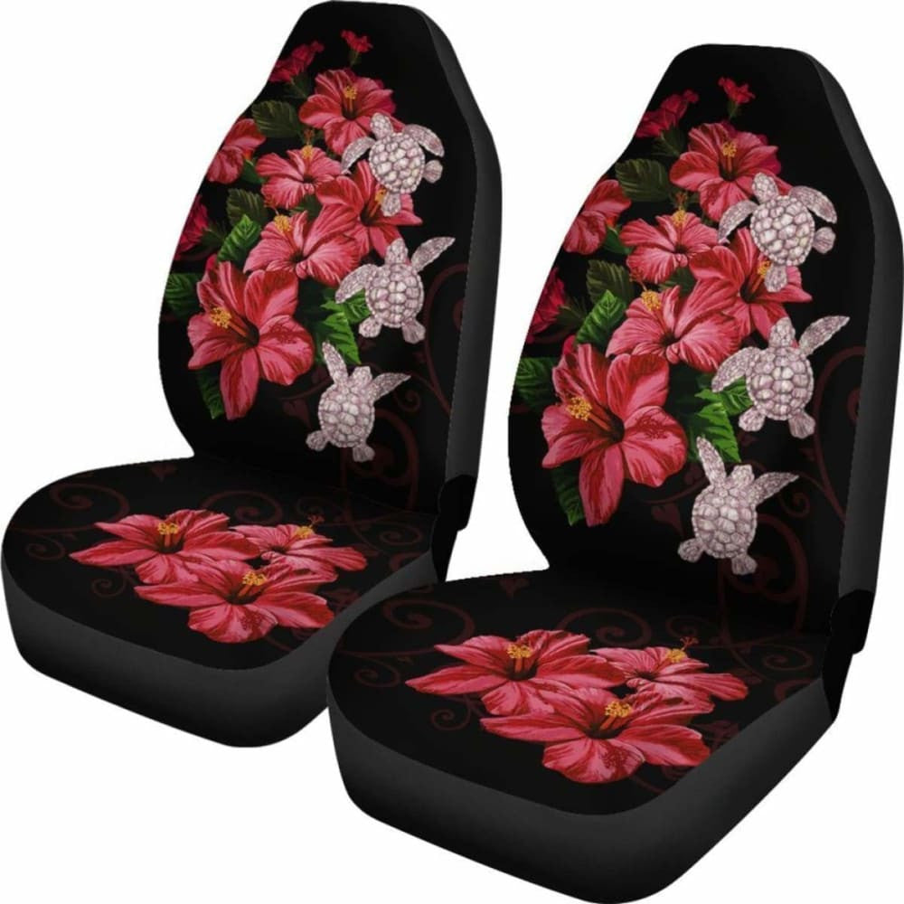 Hawaii Red Hibiscus Turtle Car Seat Covers - New - Ray Style -