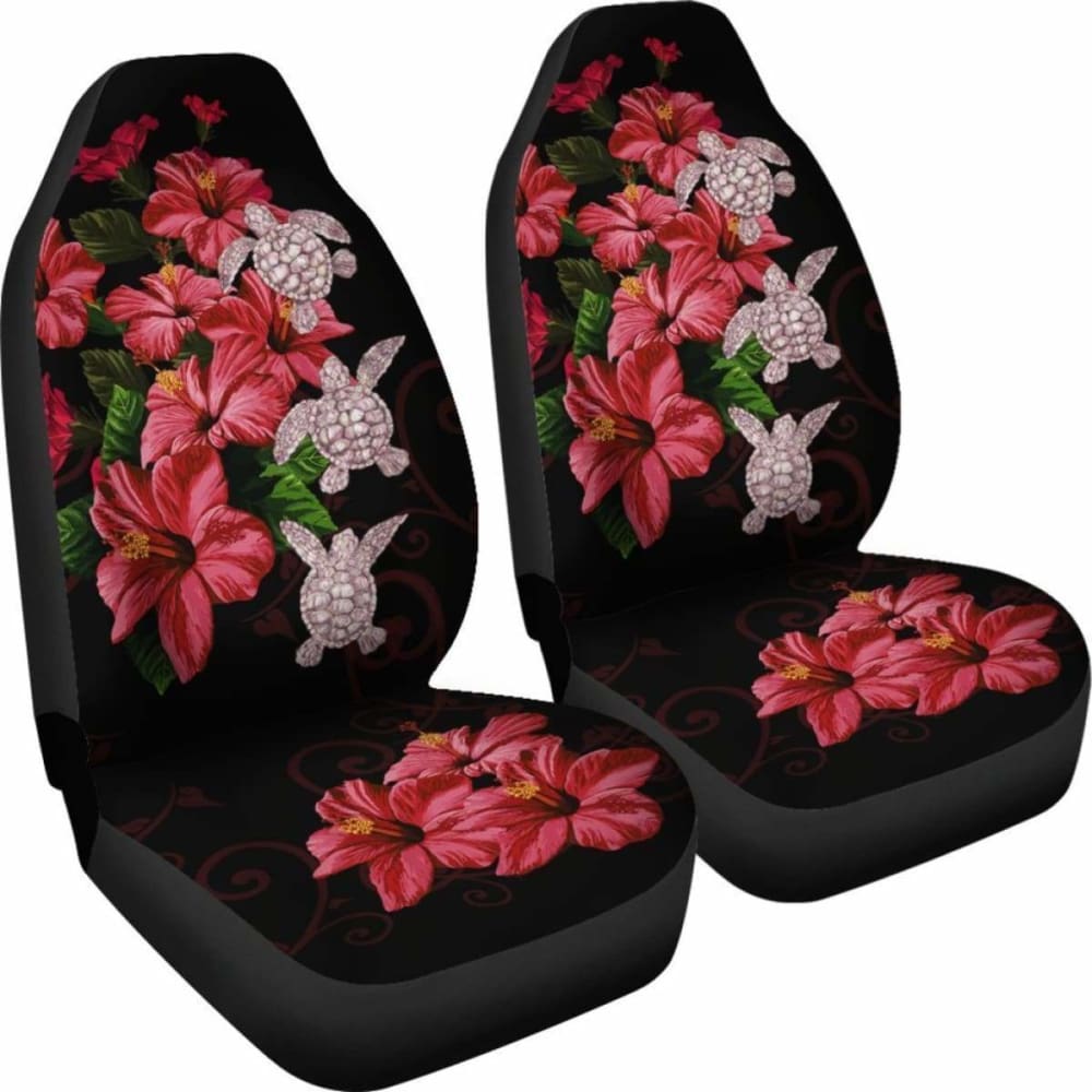 Hawaii Red Hibiscus Turtle Car Seat Covers - New - Ray Style -
