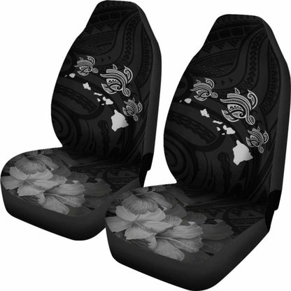Hawaii Hibiscus Map Polynesian Ancient Gray Turtle Car Set Covers - New - Awesome