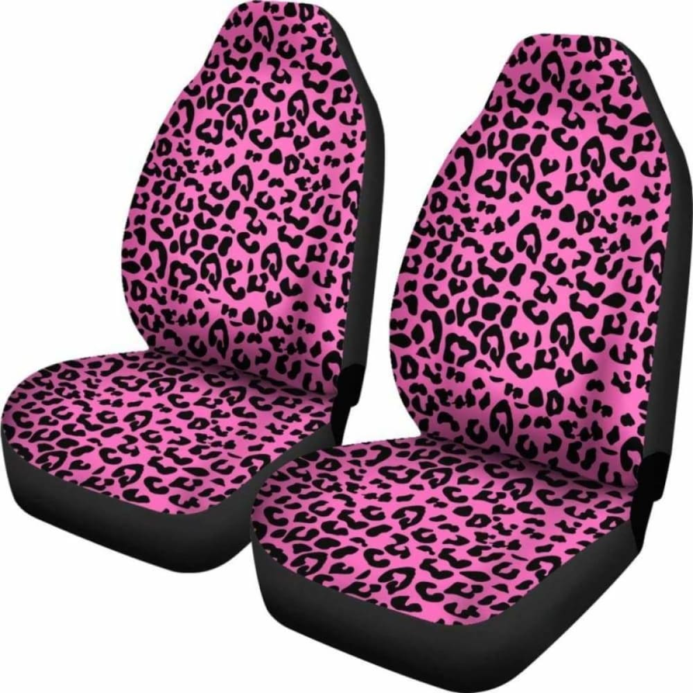 Pink Leopard Print Car Seat Covers