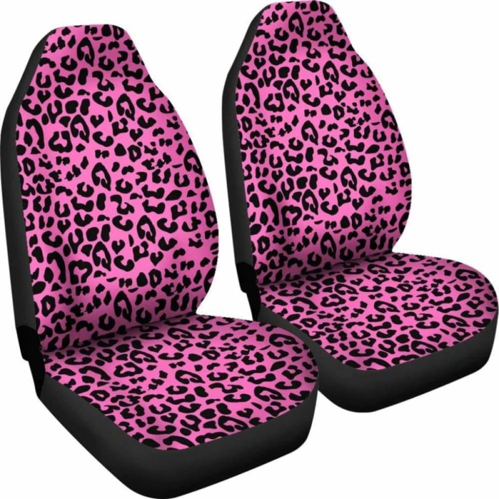 Pink Leopard Print Car Seat Covers