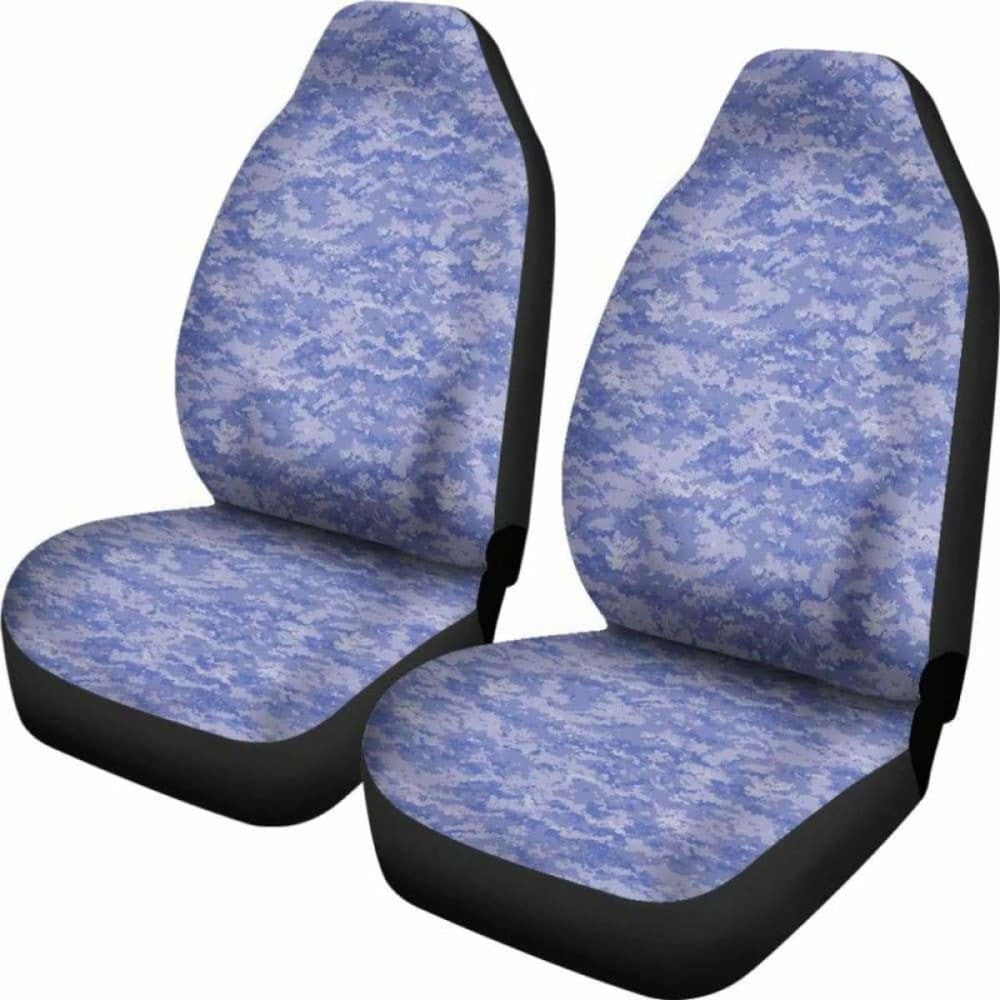 Blue Digital Camouflage Car Seat Covers