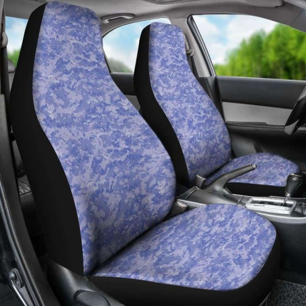 Blue Digital Camouflage Car Seat Covers