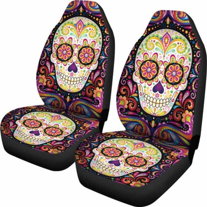 Set Sugar Skull Car Seat Covers