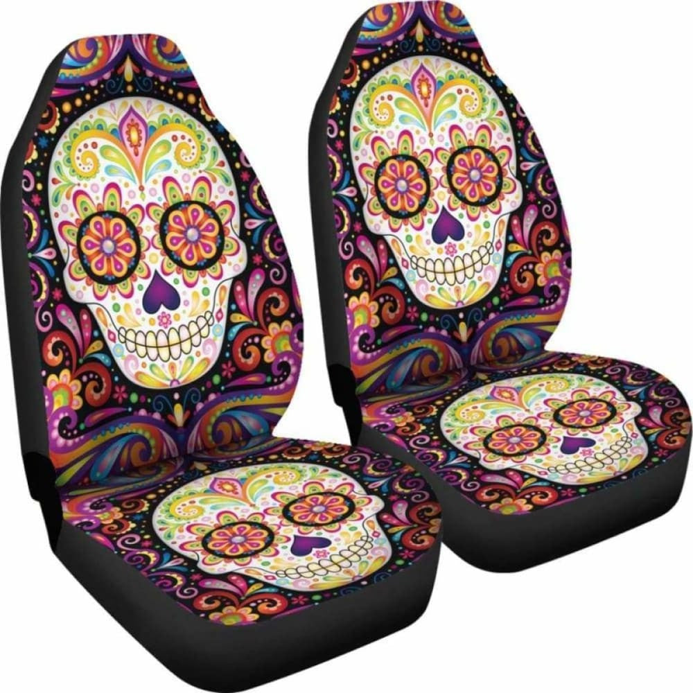 Set Sugar Skull Car Seat Covers