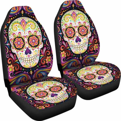Set Sugar Skull Car Seat Covers
