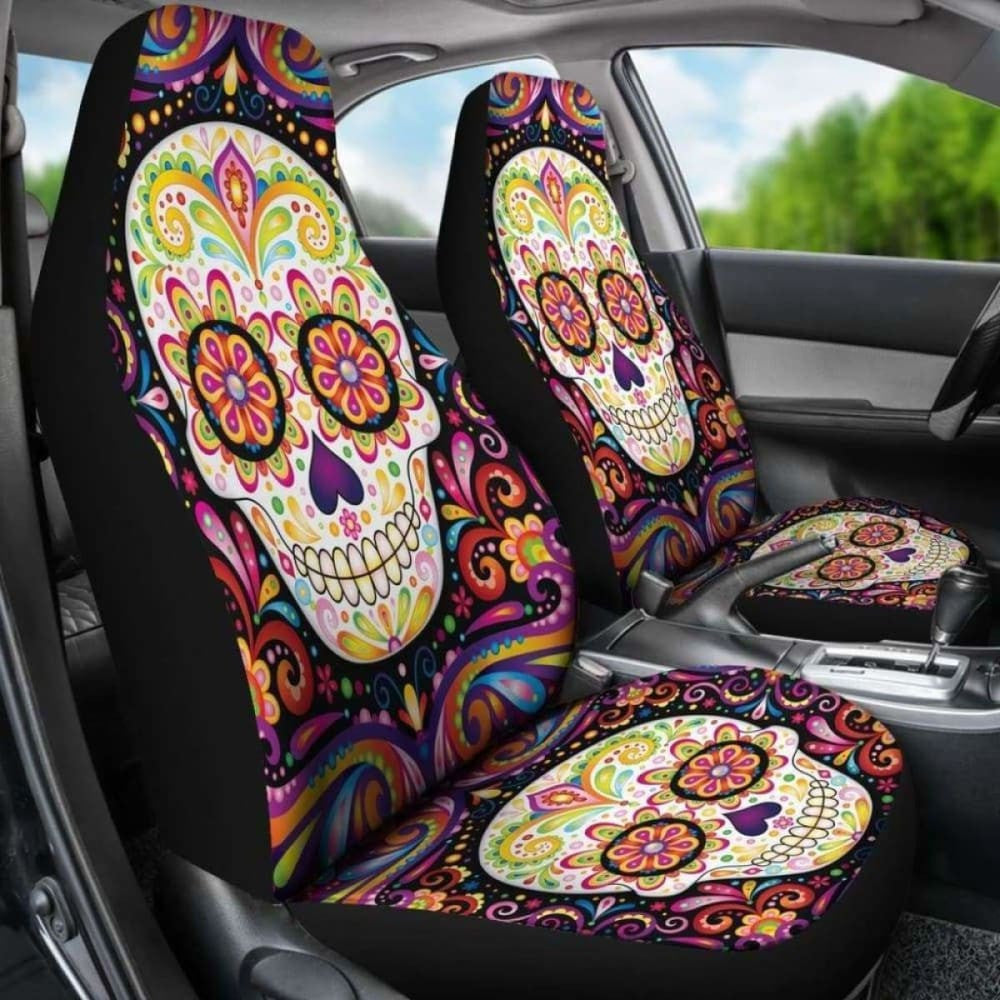 Set Sugar Skull Car Seat Covers