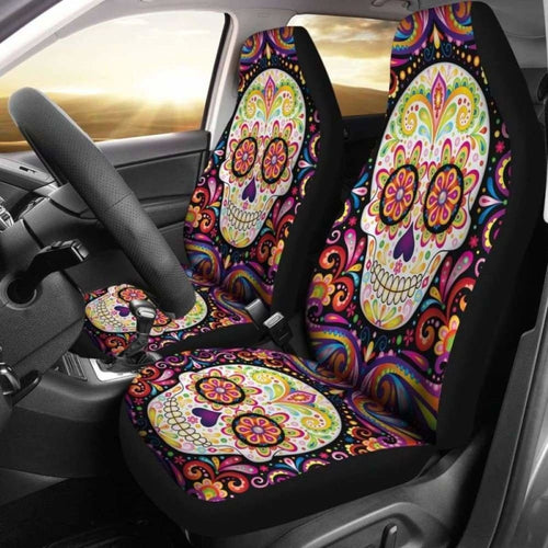 Set Sugar Skull Car Seat Covers