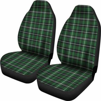 Green White And Black Plaid Car Seat Covers